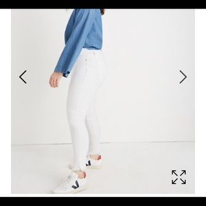 Madewell 9” High Riser Skinny Skinny white